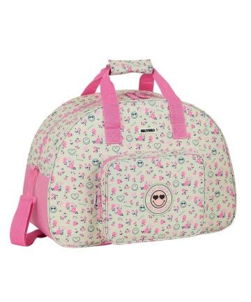 Borsa da Palestra Smiley World Garden Rosa Bianco (48 x 33 x 21 cm)