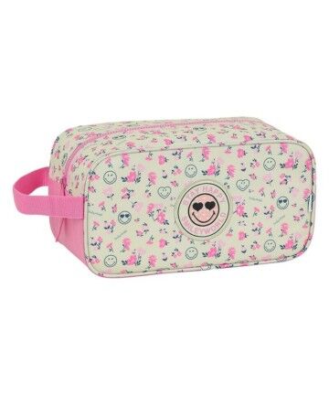 Scarpiera da Viaggio Smiley World Garden Rosa Bianco (29 x 15 x 14 cm)