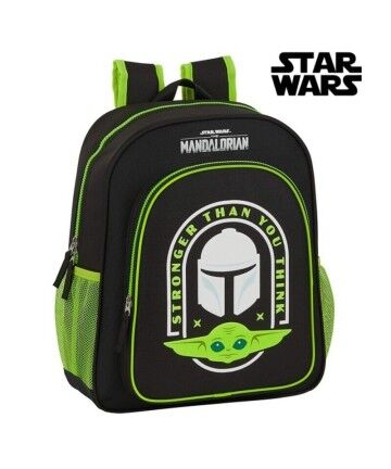 Zaino Scuola The Mandalorian Nero Verde