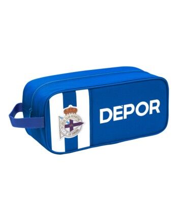 Scarpiera da Viaggio R. C. Deportivo de La Coruña Azzurro Bianco (34 x 15 x 14 cm)