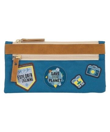 Necessaire National Geographic Explorer Azzurro Marrone