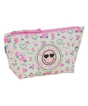 Necessaire per la Scuola Smiley World Garden Bianco Rosa