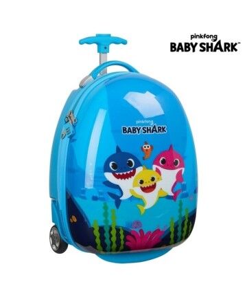 Trolley Baby Shark Azzurro Chiaro 16'' (28 x 43 x 23 cm)