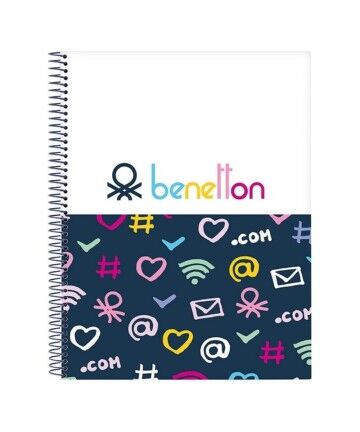 Block Notes Benetton Dot Com Multicolore A4 Blu Marino