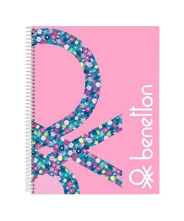 Block Notes Benetton Blooming Multicolore Rosa A4