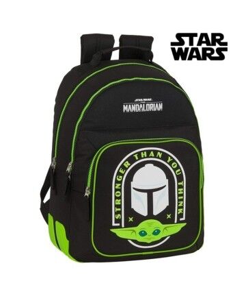 Zaino Scuola The Mandalorian Nero Verde