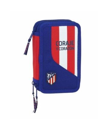 Plumier Triplo Atlético Madrid Azzurro Rosso Bianco (36 Pezzi)