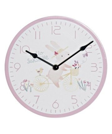 Orologio da Parete DKD Home Decor Coniglio (24 x 3 x 24 cm)