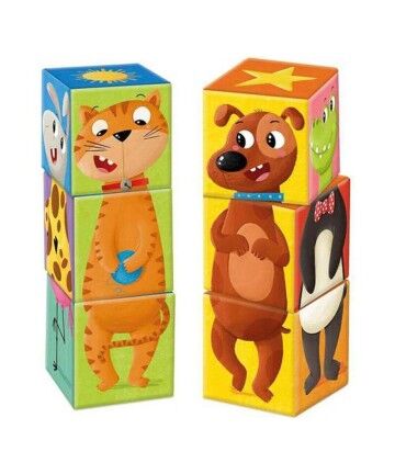 Set di cubi Match & Mix Goula animali (6 Pezzi)