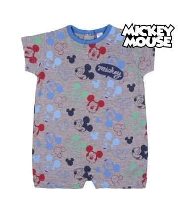 Tutina a Maniche Corte per Bambini Mickey Mouse Grigio