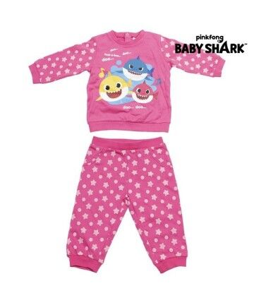 Tuta per Neonati Baby Shark Rosa