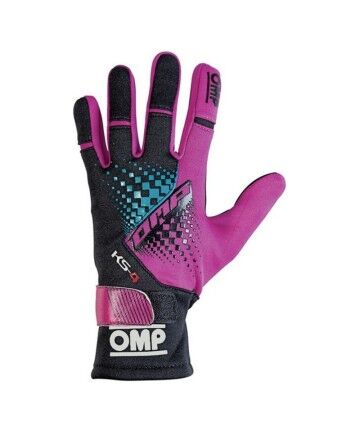 Guanti da karting per bambini OMP KS-4 Magenta