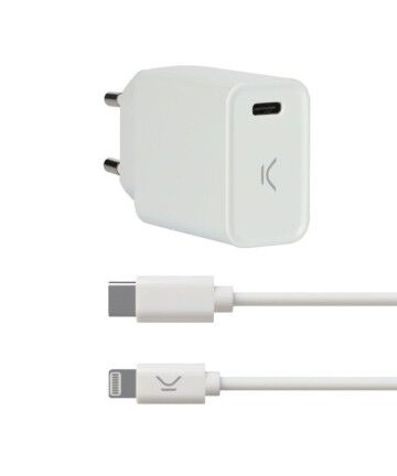 Caricabatterie USB Iphone KSIX Bianco