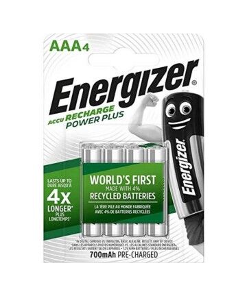 Batterie Ricaricabili Energizer AAA-HR03 AAA HR03 700 mAh Nero