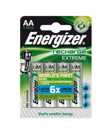 Batterie Ricaricabili Energizer Accu Recharge Extreme 2300 AA BP4 AA HR6 2300 mAh