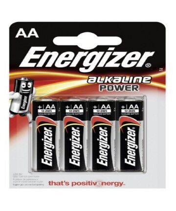 Batterie Alcaline Energizer E300132900 AA LR6 4 Unità