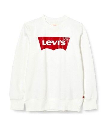 Felpa senza Cappuccio da Bambina CREW  Levi's 8E9079  Bianco