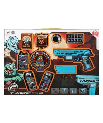 Playset Zombie Shot Pistola a Freccette Azzurro (50 x 35 cm)