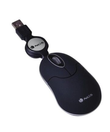 Mouse Ottico Retrattile NGS SINBLACK 1000 dpi Nero