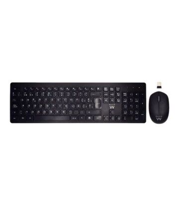 Tastiera e Mouse Wireless Ewent EW3256 2.4 GHz Nero