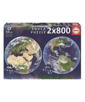 Puzzle Planet Earth Educa Ø 59 cm (2 x 800 pcs)