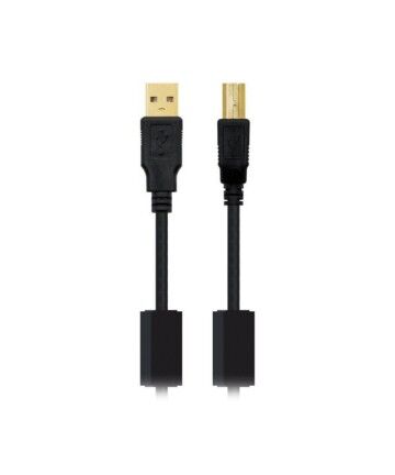 Cavo USB 2.0 A con USB B NANOCABLE 10.01.120 Nero