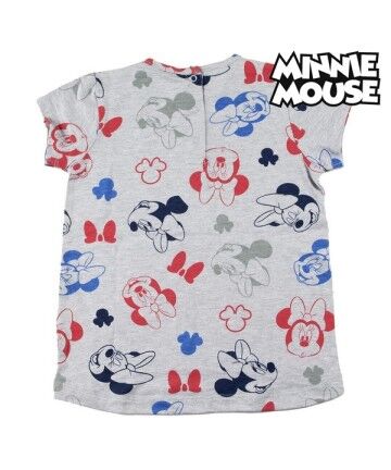 Maglia a Maniche Corte per Bambini Minnie Mouse Grigio