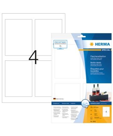 Adesivi/Etichette HERMA Bianco (90 x 120 mm) (Ricondizionati D)