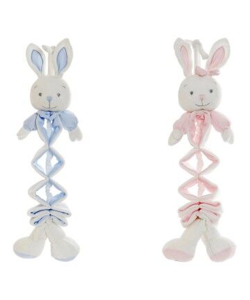 Peluche DKD Home Decor Rosa Celeste (19 x 8 x 27 cm) (2 pcs)