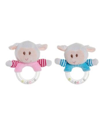 Peluche con Sonagli DKD Home Decor Azzurro Rosa Poliestere (2 pcs) (13.5 x 7.5 x 14 cm) (2 pcs)