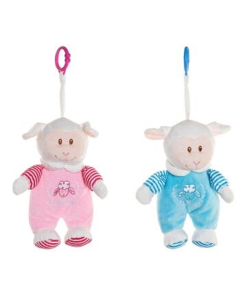 Peluche con Sonagli DKD Home Decor Azzurro Rosa Poliestere (2 pcs) (25 x 10 x 38 cm) (2 pcs)