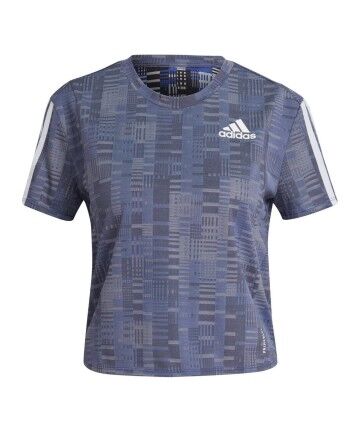 Maglia a Maniche Corte Donna Adidas Own The Run Blu Acciaio