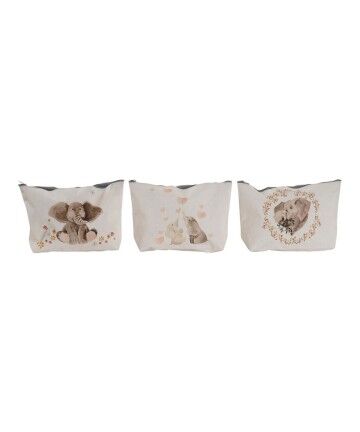 Necessaire per Bambini DKD Home Decor Grigio Chiaro (3 pcs)