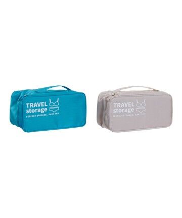 Secchio organizzatore DKD Home Decor Travel Storage Biancheria intima (2 pcs)