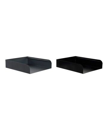 Vassoio portadocumenti DKD Home Decor Ferro (2 pcs)