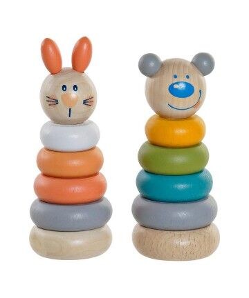 Gioco di Legno DKD Home Decor animali (2 pcs)