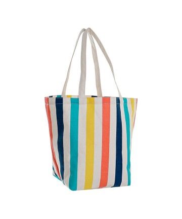 Borsa Multi-uso DKD Home Decor Dungi Multicolore Poliestere Cotone (24 x 26 x 35 cm)