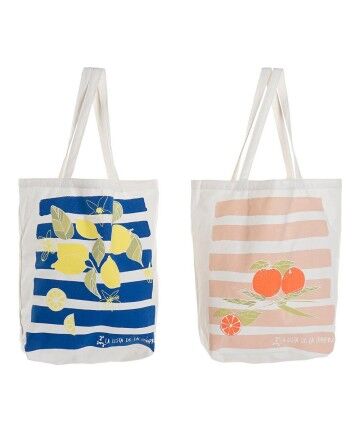 Borsa Multi-uso DKD Home Decor Multicolore Frutta (2 pcs) (43 x 15 x 65 cm)