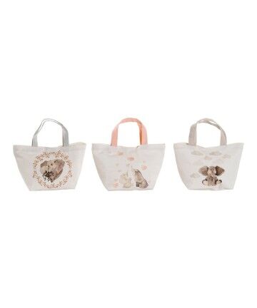 Borsa Multi-uso DKD Home Decor Elefant Poliestere Tela (3 pcs) (34 x 14 x 32 cm)