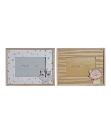 Cornice Portafoto DKD Home Decor animali Legno MDF (2 pcs) (22.5 x 1.5 x 17.5 cm)