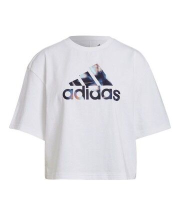 Maglia a Maniche Corte Donna Adidas You For You Cropped Bianco (2XS)