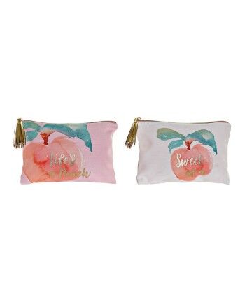 Necessaire DKD Home Decor Pesca polipropilene Dorato (2 pcs) (22 x 1.5 x 16 cm)