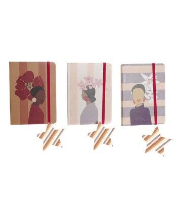 Agenda DKD Home Decor Donna (3 pcs) (14.5 x 2 x 10.5 cm)