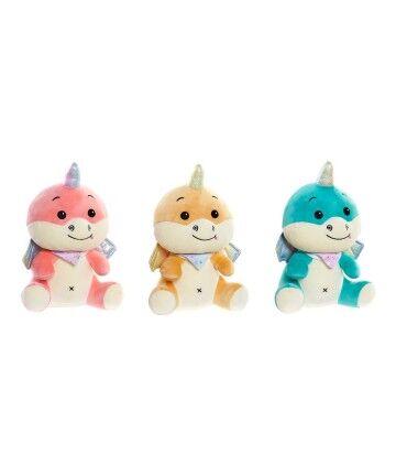 Peluche DKD Home Decor Unicorno Poliestere (3 pcs) (19 x 20 x 28 cm)