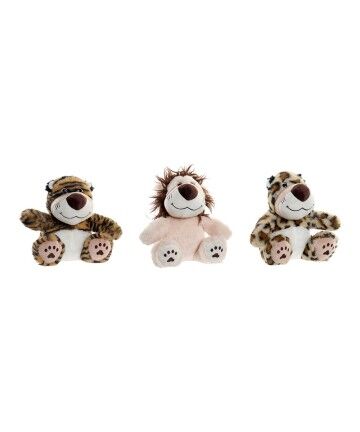 Peluche DKD Home Decor Marrone Nero Beige Poliestere animali (3 pcs) (18 x 16 x 23 cm)