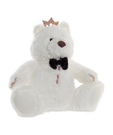 Peluche DKD Home Decor Bianco Poliestere Orso (22 x 15 x 23 cm)