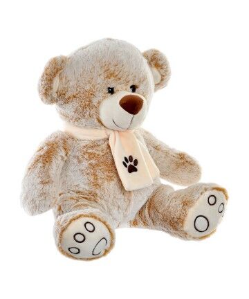 Peluche DKD Home Decor Beige Poliestere Orso (36 x 32 x 38 cm)