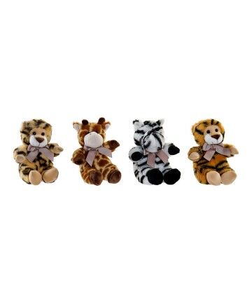 Peluche DKD Home Decor Poliestere Animale (4 pcs) (10 x 10 x 15 cm)