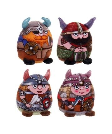 Peluche DKD Home Decor Poliestere Vichingo (4 pcs) (11 x 7 x 14 cm)