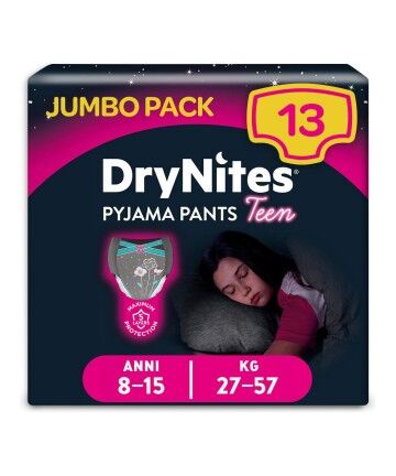 Confezione di Slip da Bambina DryNites Pyjama Pants Teen (13 uds)